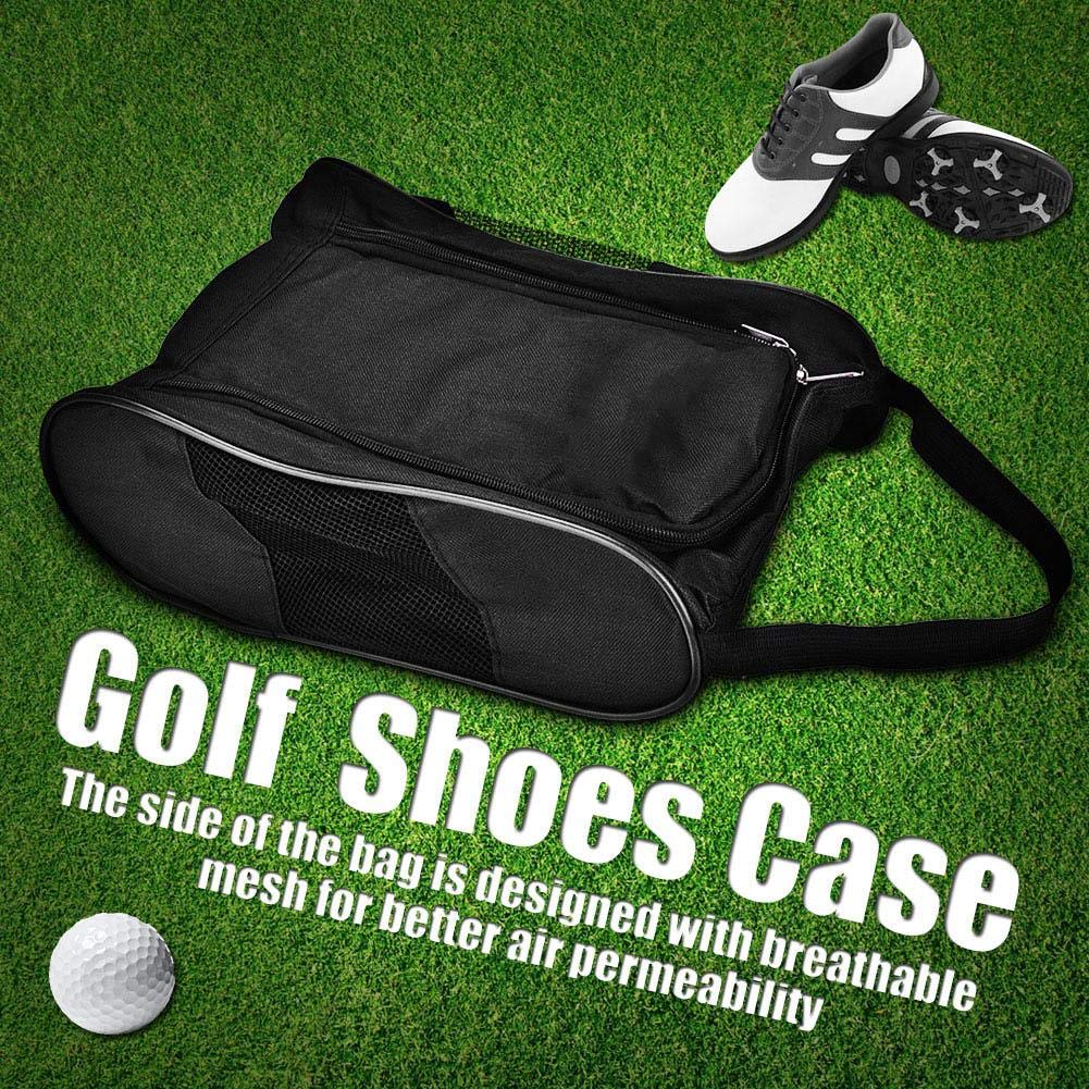 Bolsa de Zapatos de Golf Bolsa de Zapatos con Cremallera Transpirable de Deportivos de Almacenamiento de Golf 2 Colores para Elegir(Negro) Fundas Bolsas