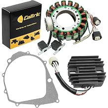 Caltric Stator and Regulator Rectifier with Gasket Compatible With Yamaha Warrior 350 Yfm350X 4X4 1987 1988 1989