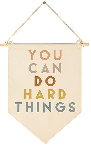 You Can Do Hard Things-Decoración de aula inclusiva decoración de aula, regalo de bienvenida, regalo para profesores, banderín colgante en lienzo,