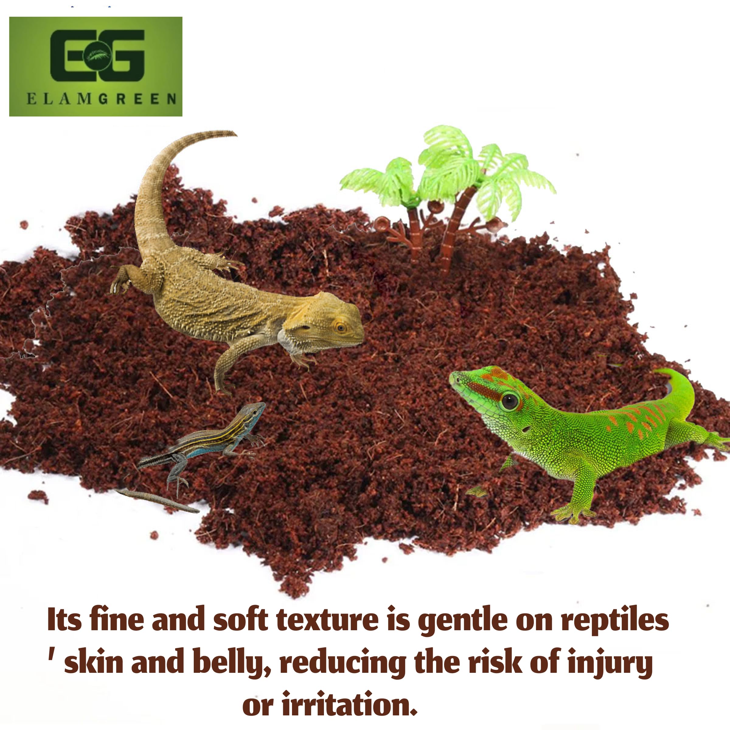 Elamgreen Coco peat Block for Animal Bedding pet Products | Dogs, Cats Reptiles Snakes Chicken Birds (650 gram) 1