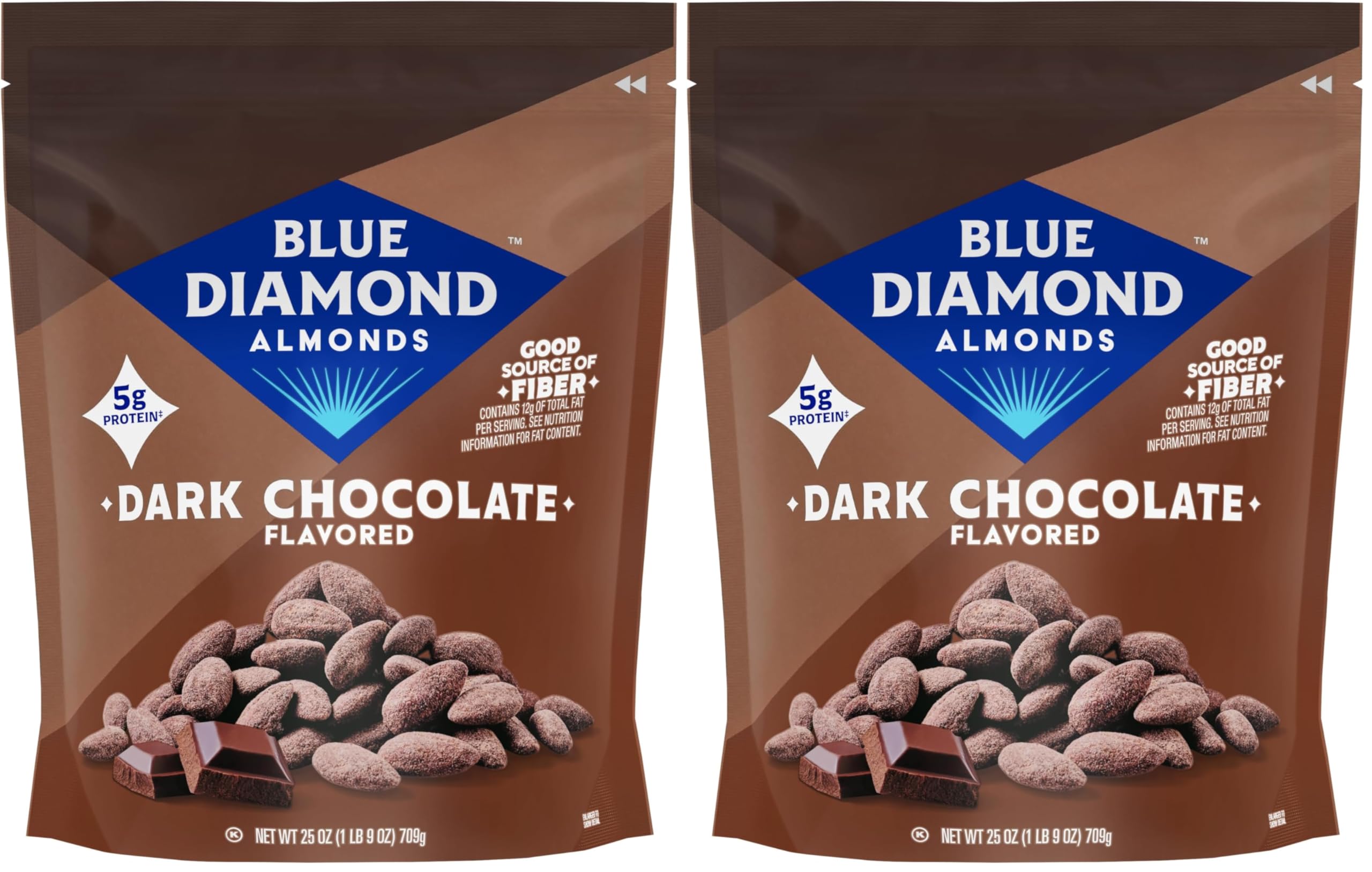 Blue Diamond Almonds Roasted Dark Chocolate (25 oz 2-Pack)