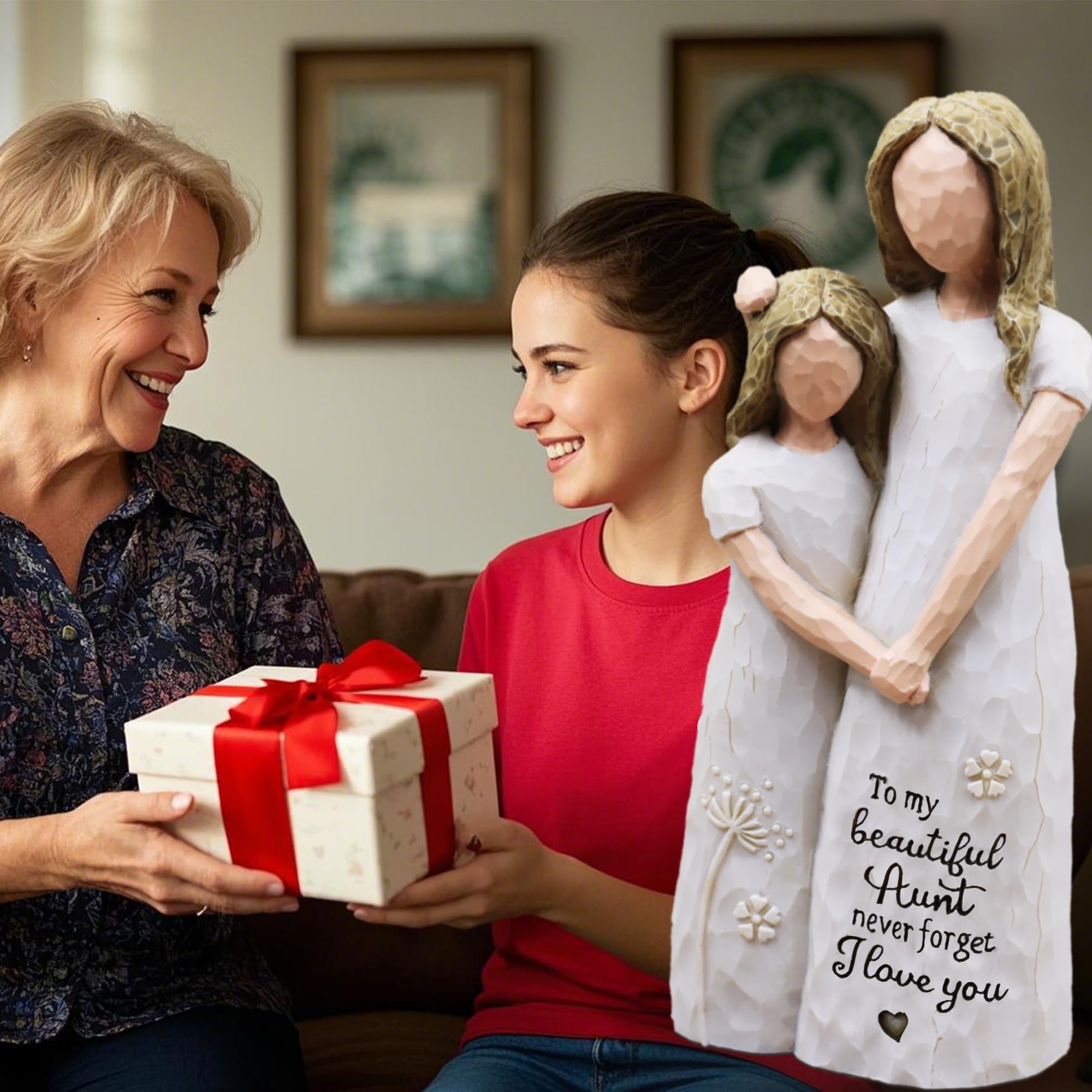 Aunt Gifts, Best Aunt Ever Gifts, Auntie Gift Ideas, Aunts Birthday Gift, Aunt, Sculpted Hand-Painted Figurine