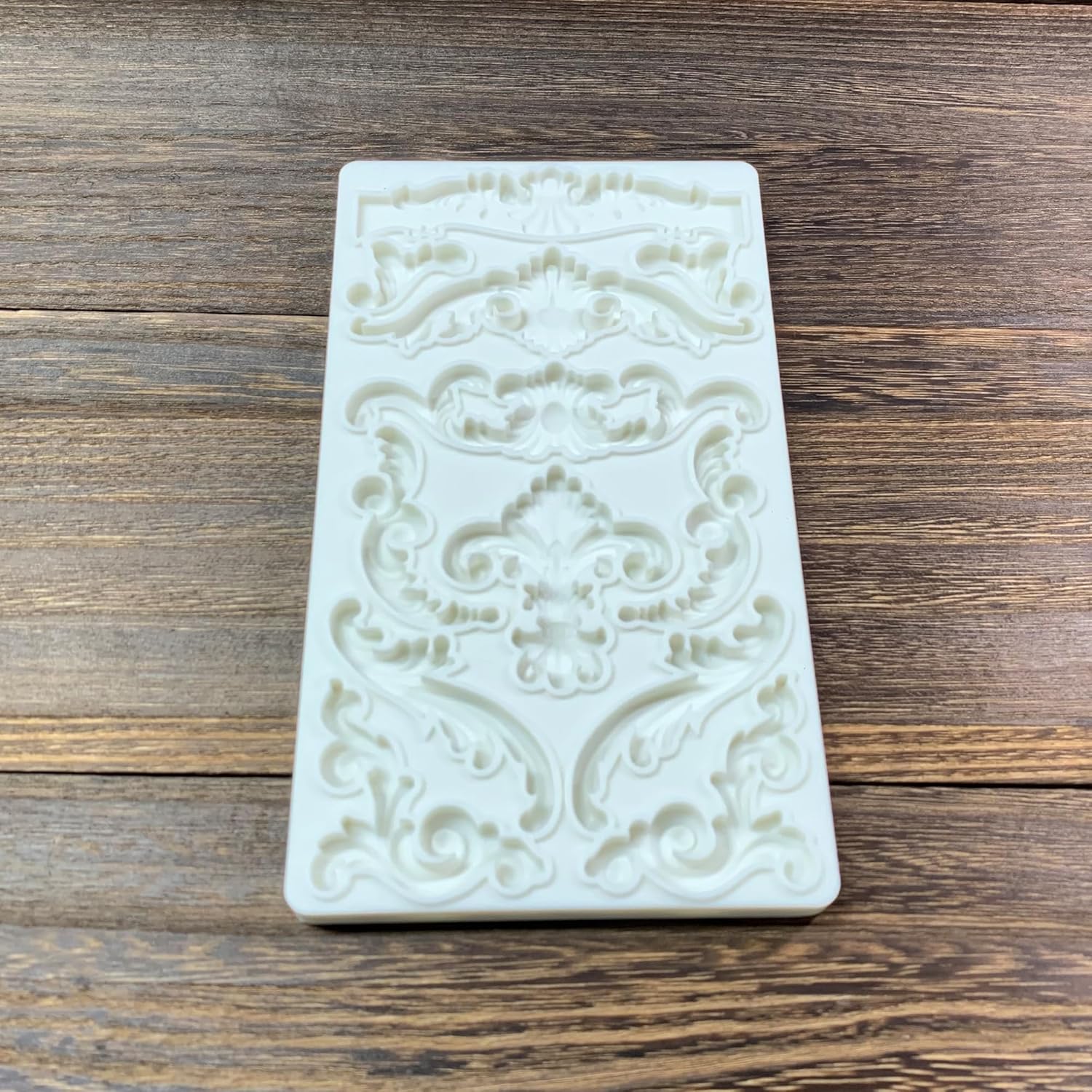 Baroque Curlicues Scroll Lace Border Relief Flower Lace Filigree Sculpted Decoration Fondant,Sugar Craft,Cake Decorating,Molds, Epoxy Resin Silicone,Baking DIY,Craft,Soap,Polymer Clay