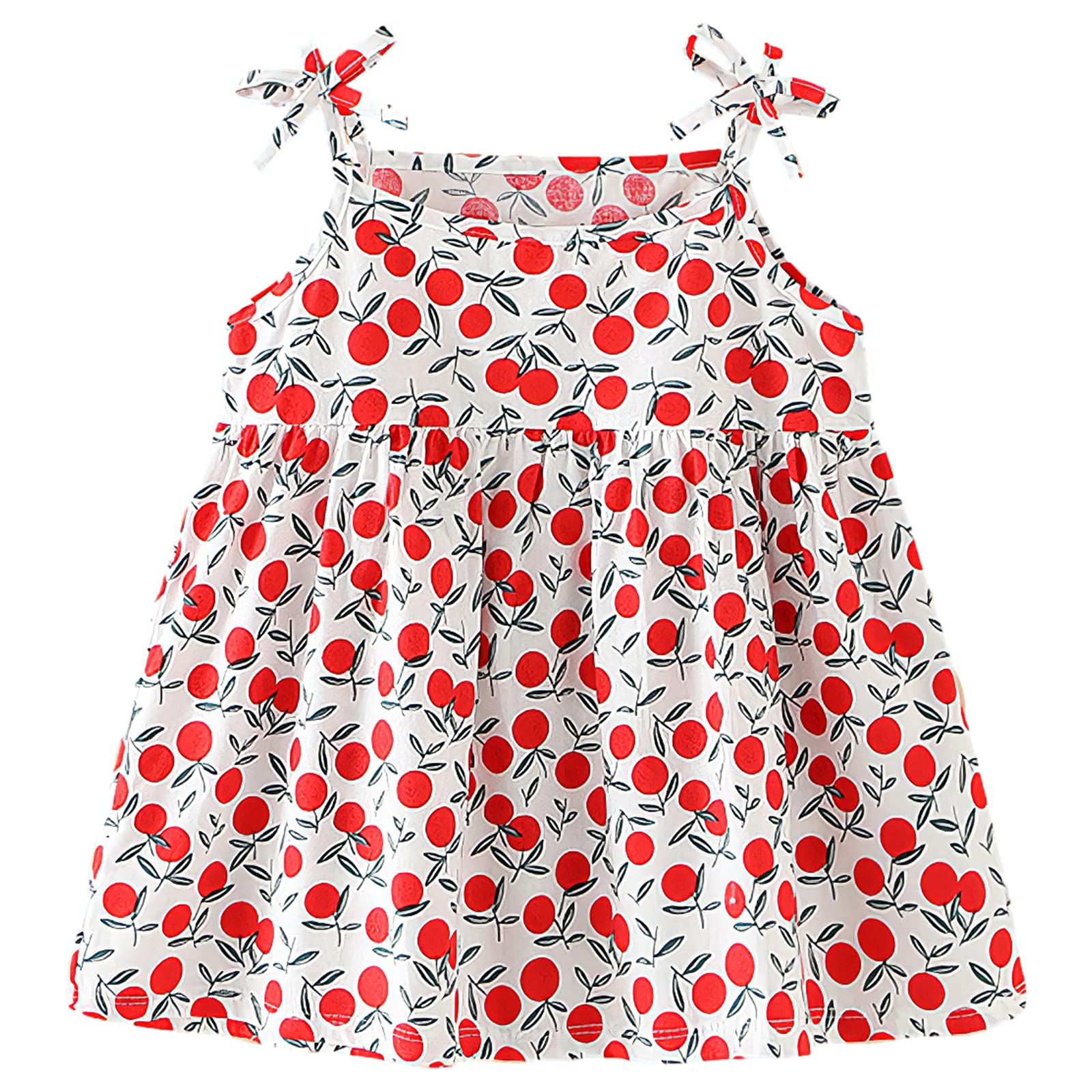amropi Pack de 3 Vestidos sin Mangas para Bebé Niña Algodón Floral Casual Vestido 0-3 años