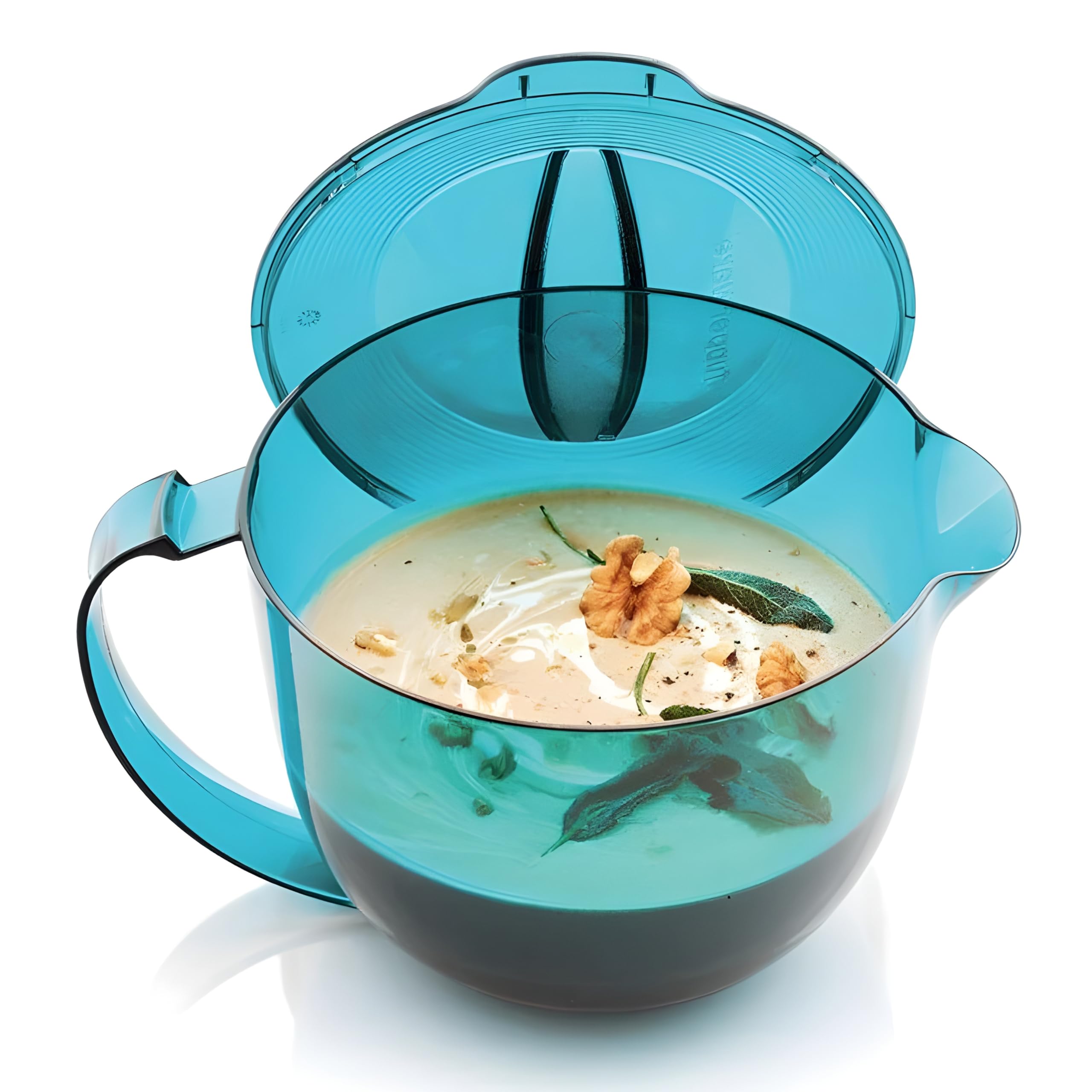 Tupperware MicroCook Krug 1 Liter - Erhitzt und Schmilzt Schokolade Milch Butter in der Mikrowelle - Integrierte Skala - Kunststoff - 20,6x15,5x12,9 cm - Spülmaschinenfest Familie