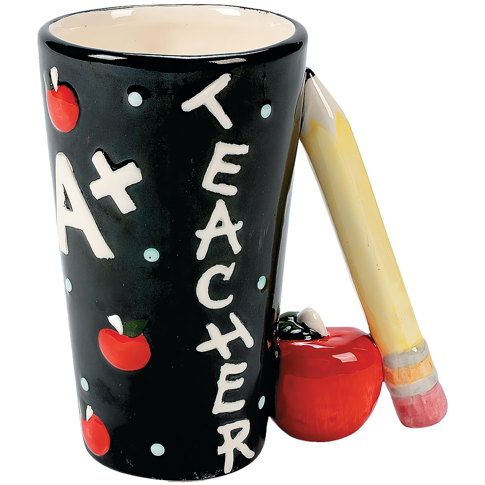 Fun Express A+ Teacher Mug with Pencil Handle - Ceramic - Teacher Gift and Classroom Supplies