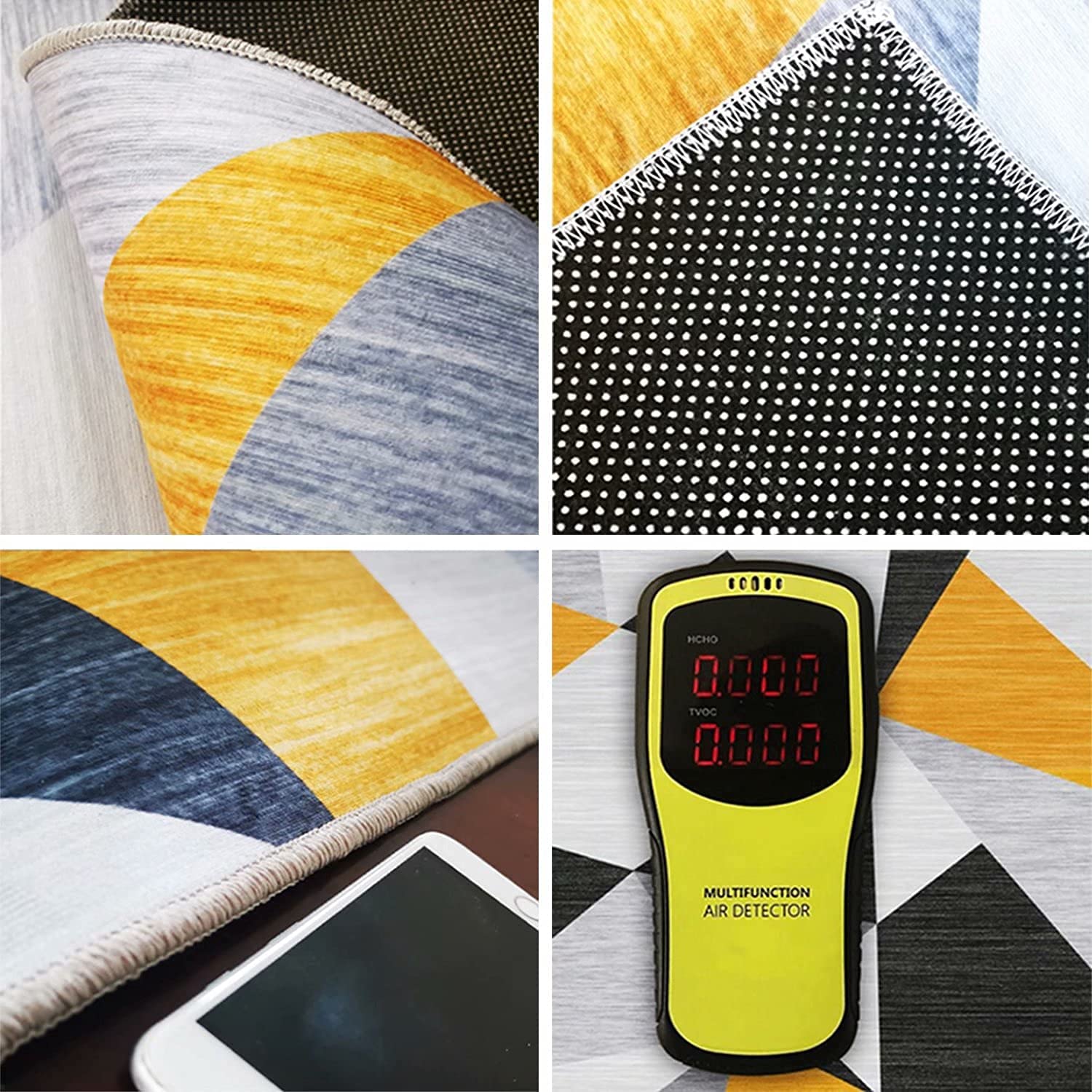 Tappeto per Il Soggiorno 120x240cm Tappetto Soggiorno Grande Antiscivolo Superficie Morbida Adatto per Cucina e Bagno