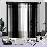 Vista 1 de Graywind Persianas verticales motorizadas compatibles con Alexa Google, opacas reversibles, persianas verticales inteligentes, control remoto, lamas