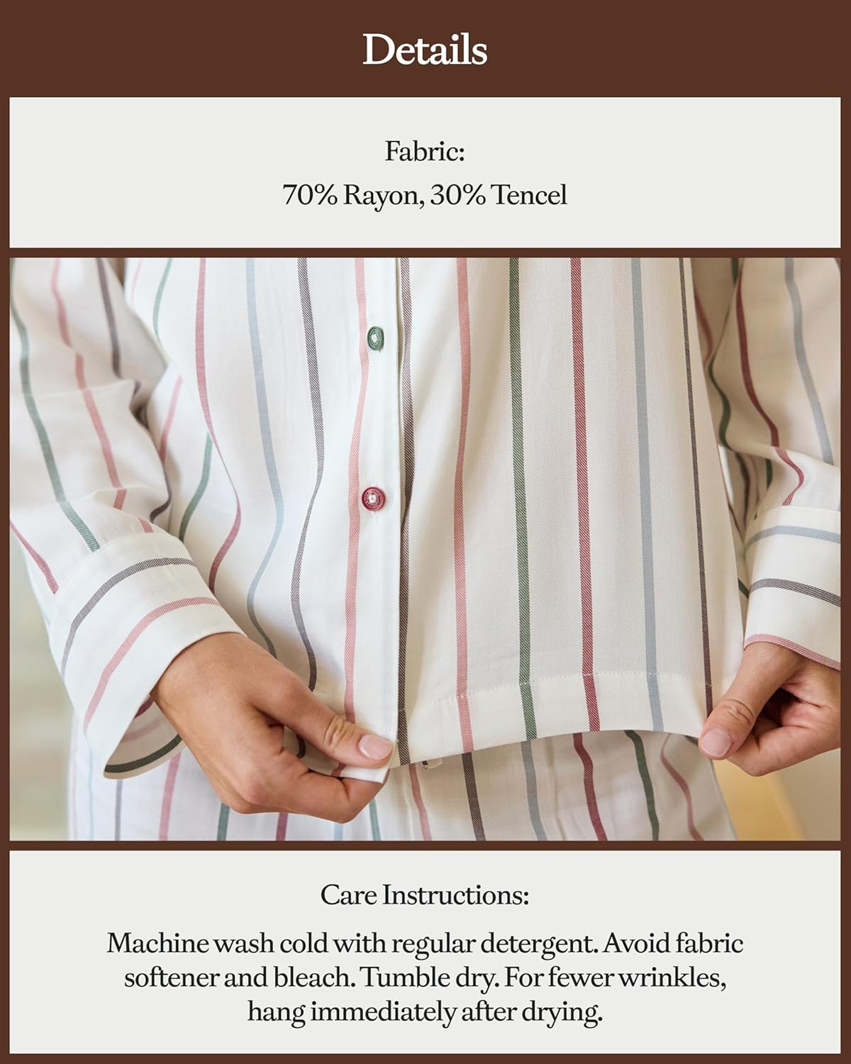 Cozy Earth Soft Woven Long Sleeve Pajama Set For Women - Luxury Button-Up Sleepwear - Image 5
