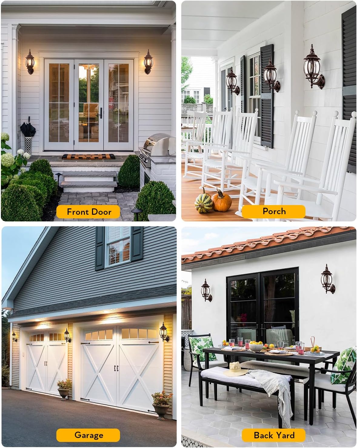 VIANIS 2-Pack Oil Rubbed Bronze Dawn to Dusk Outdoor Light, Outside Lighting Fixtures for House, 100% Aluminium Exterior Porch Lights Wall Mount, Modern Garage Sconce Lights Outdoor Wall Lantern Lamps
