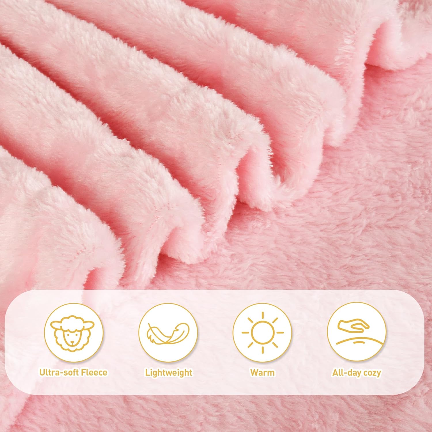 Catalonia Pink Wearable Fleece Blanket with Sleeves and Foot Pockets for Adult Women Men, Micro Plush Comfy Wrap Sleeved Throw Blanket Robe - Image 6