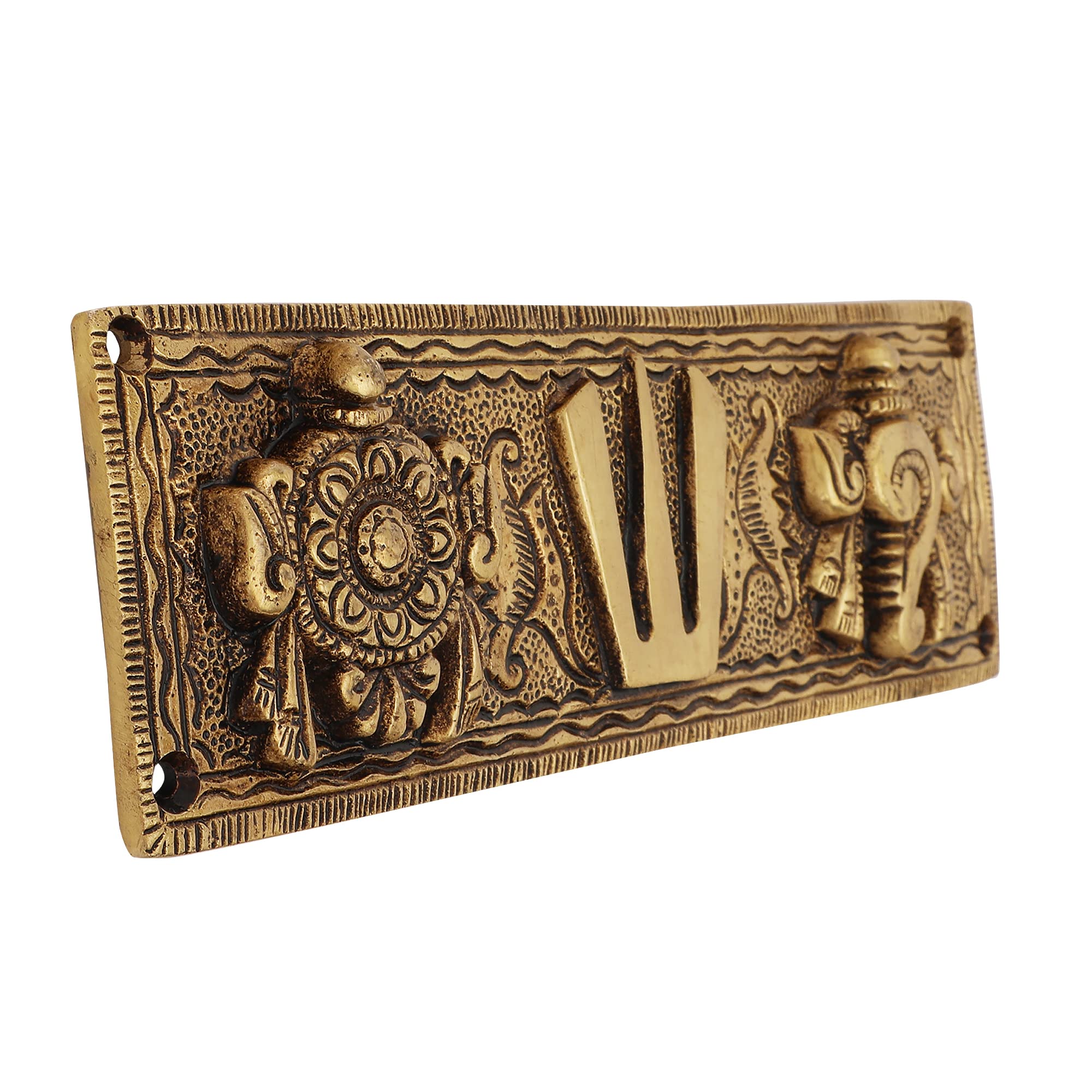 Brass Shankh Chakra Wall Hanging - Home Decor -3