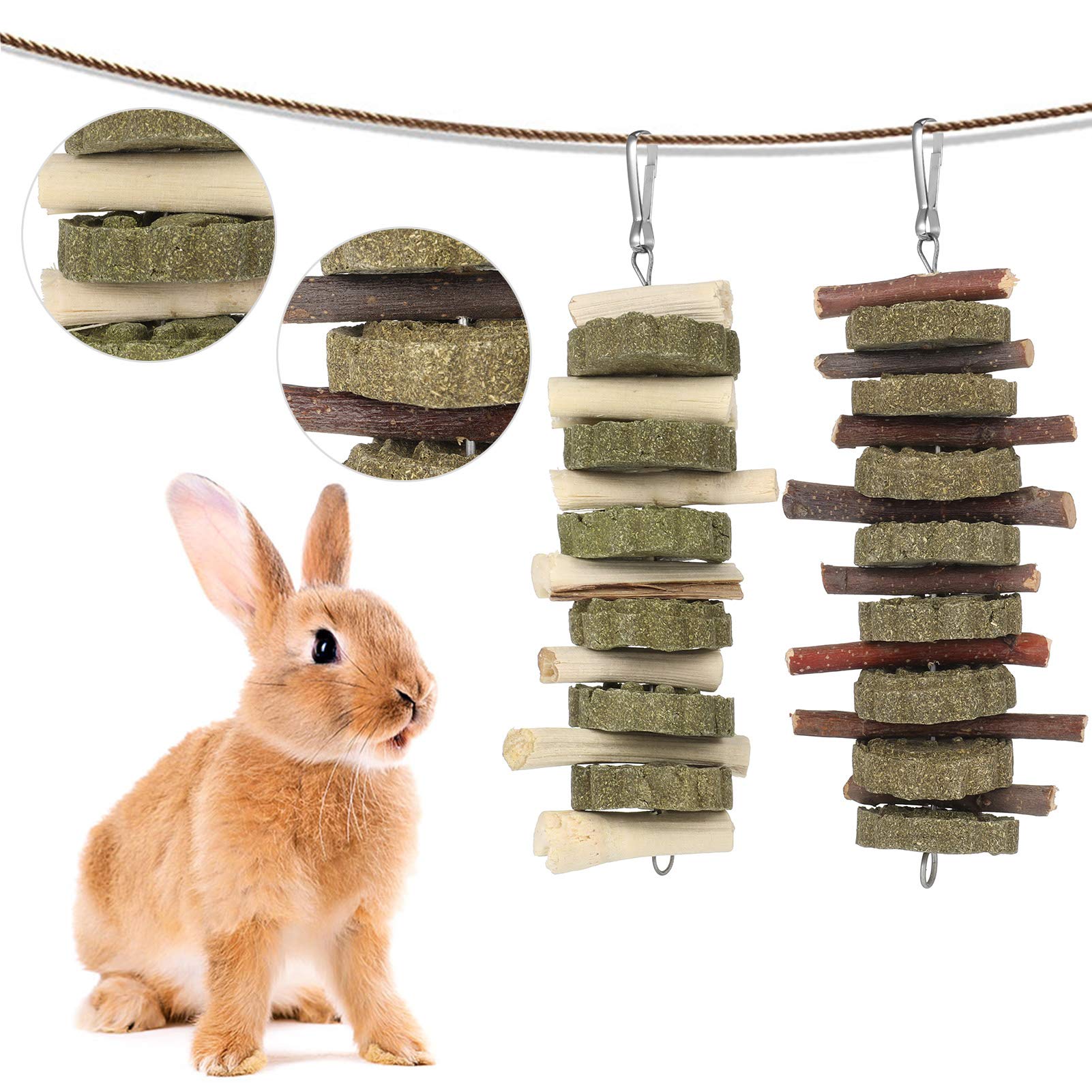 Kauspielzeug Für Hamster & Kleintiere – 24-teiliges Set Aus Holz Mit Ästen, Tannenzapfen & Karotten