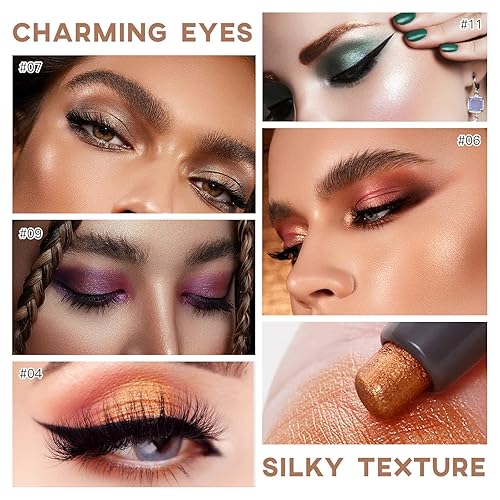 Miniatura 6 de 3 lápices de sombra de ojos, lápiz de sombra de ojos para maquillaje, cosméticos y cosméticos, lápiz de sombra de ojos giratorio, impermeable,