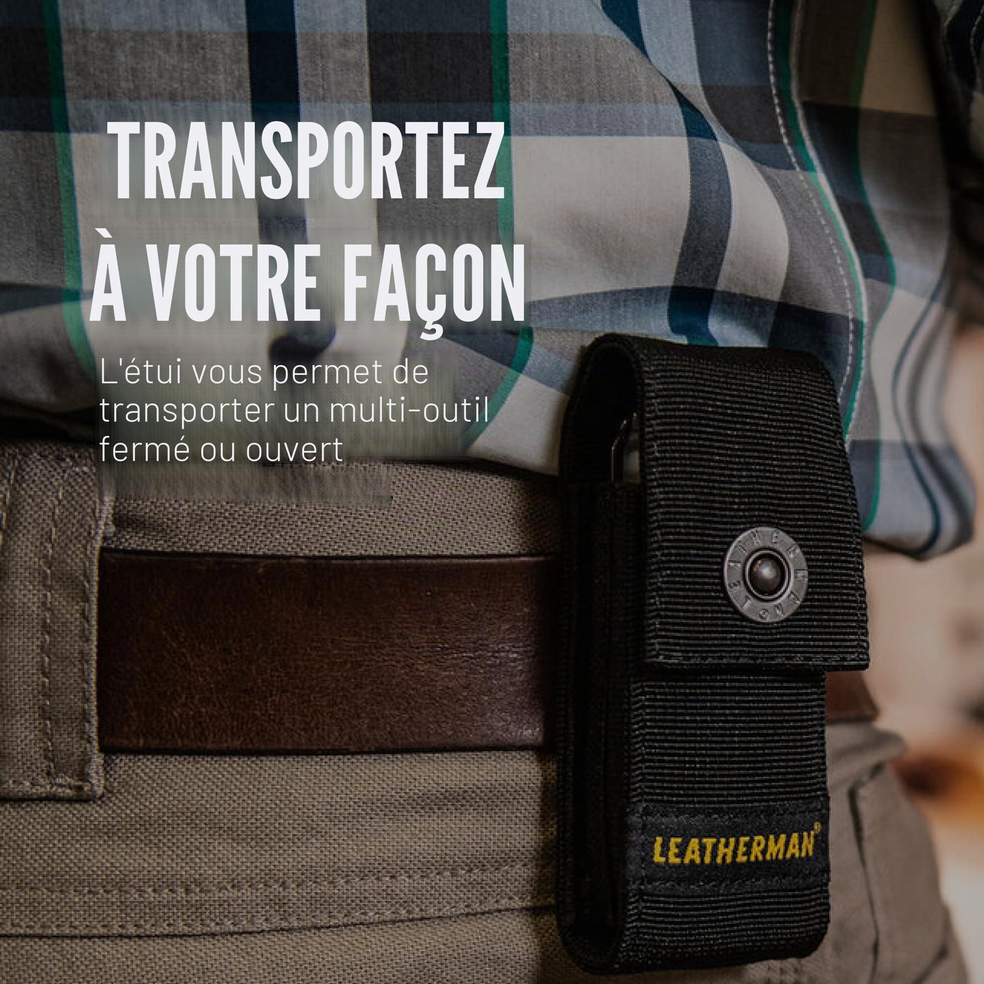 Leatherman Rev Pack Outil Multifonction et Étui - 14 Outils en Acier Inoxydable avec Étui en Nylon Noir Taille M