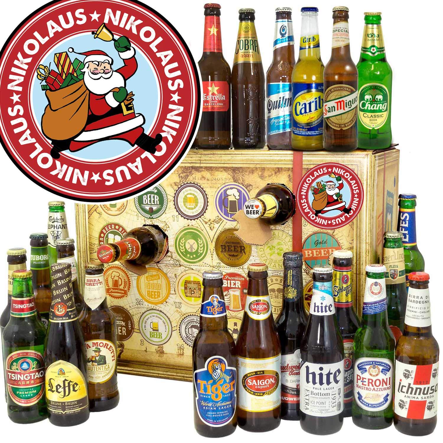 Nikolaus Bier Adventskalender 2024 2025 / Bier Weihnachtskalender/Biere der WELT