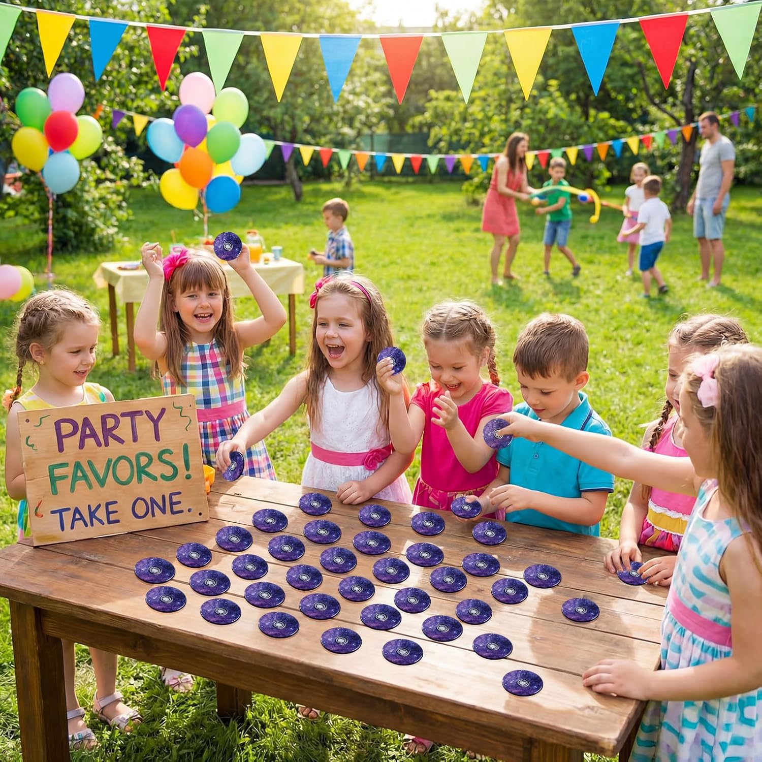 Hungdao 24 Pack Galaxy Fidget Spinners Bulk, 1.97 Inches Mini Fidget Spinners, Galaxy Birthday Party Favors for Adult, Goodie Bags Stuffers, Rewards Carnival Prizes, Sensory Play