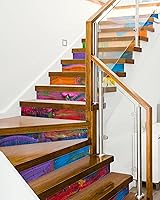 Vista 30 de FLFK Calcomanías para escaleras - Adhesivos para escaleras, Calcomanías autoadhesivas para escalones de Sunrise Coast, para decoración del hogar