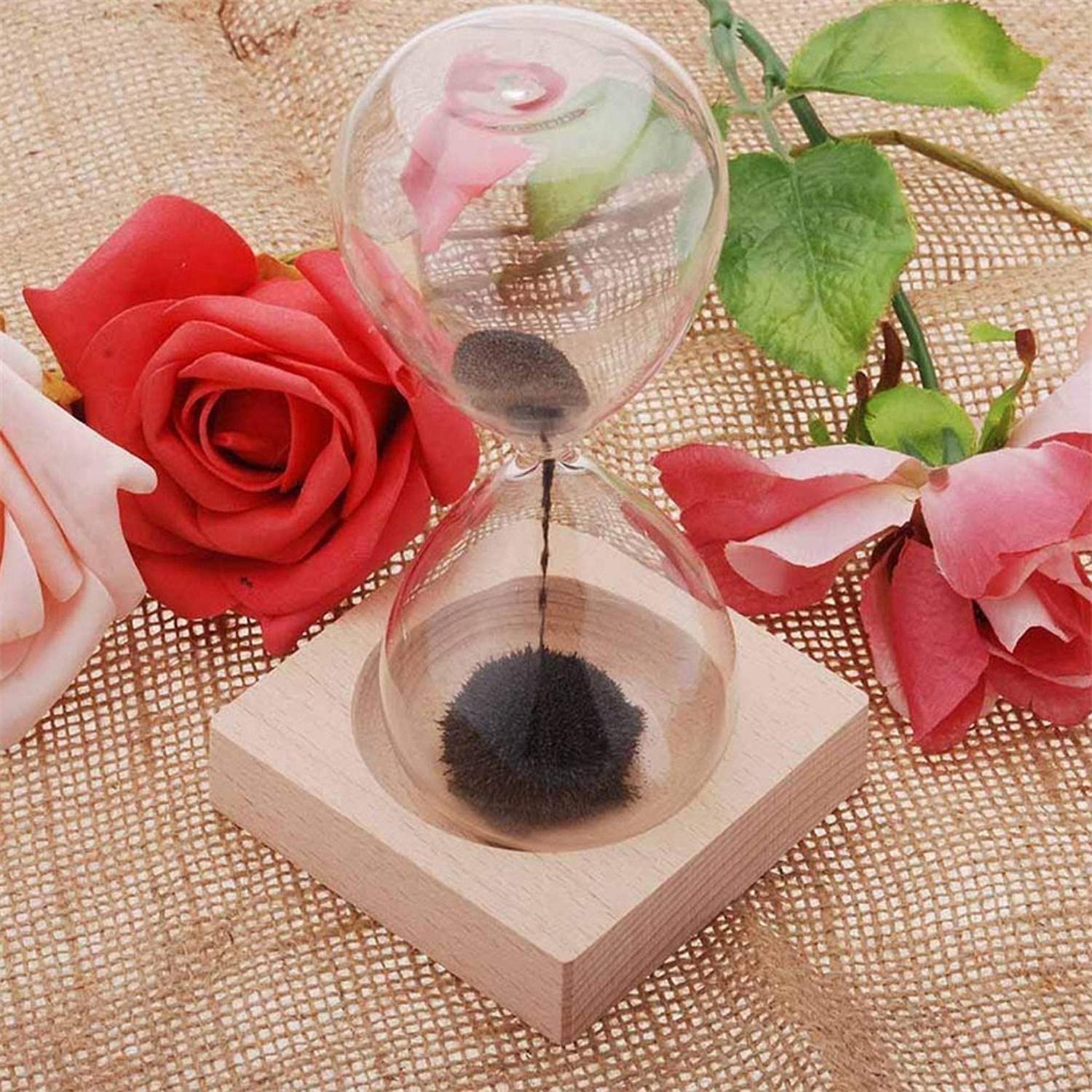 Sand Timer,Sandglass, Clessidra creativa da tavolo con cornice in legno, clessidra in vetro da 5 minuti, timer for bambini, giocattolo, regalo, spazzolino da denti, clessidra, decorazione for la casa,