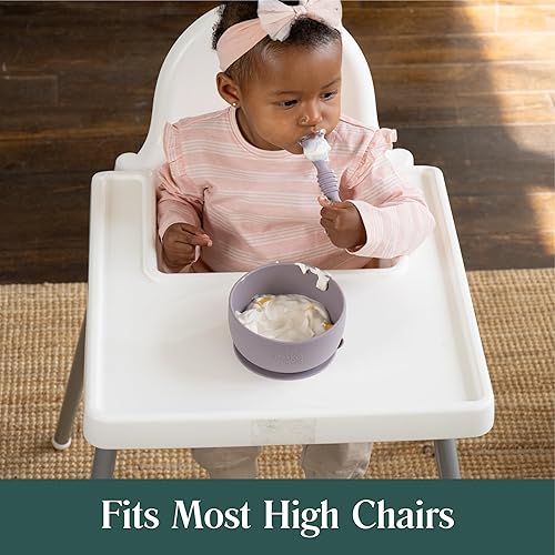 Miniatura 7 de Simka Rose Juego de tazones y cucharas para bebé, cuencos de succión para niños pequeños, cuencos de silicona sin BPA para bebé, cuenco y cuchara