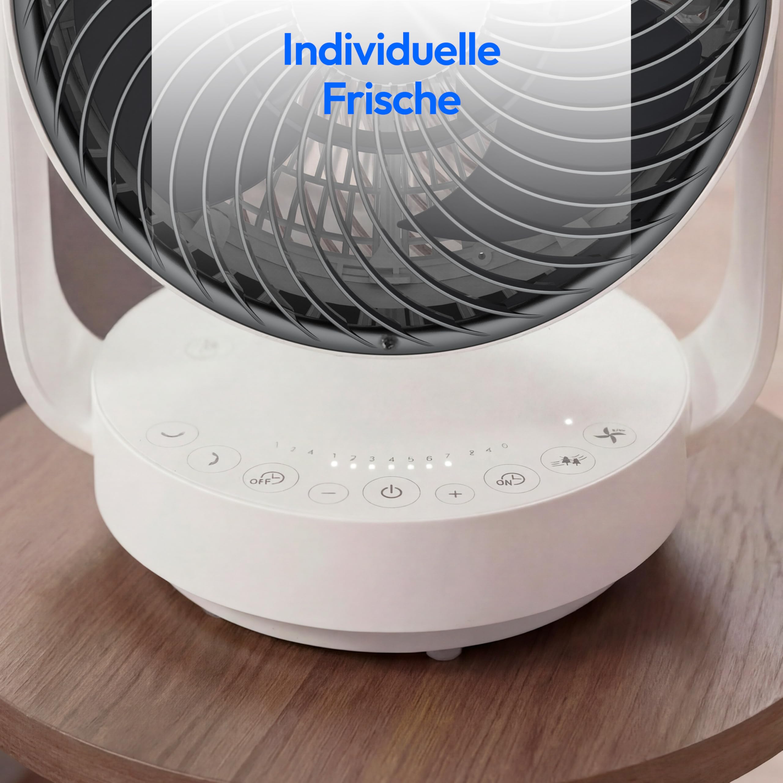 MEDION Tischventilator sehr leise P20 DF, 26 Dezibel, mit Fernbedienung, kraftvolle 7 Geschwindigkeitsstufen, oszillierend, horizontal & vertikal, Timer, Schlafmodus, für Schlafzimmer & Wohnzimmer