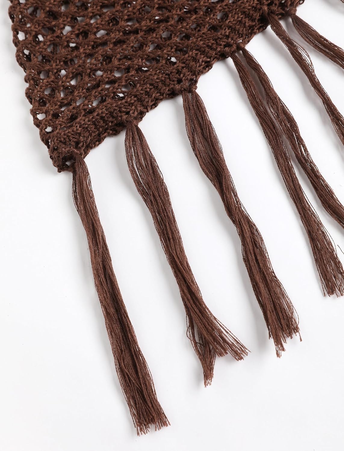 ZAFUL Crochet Sarong Coverups for Women Beach Vacation Starfish See Thru Tie Side Bathing Suit Cover Up Mini Skirt - Image 5