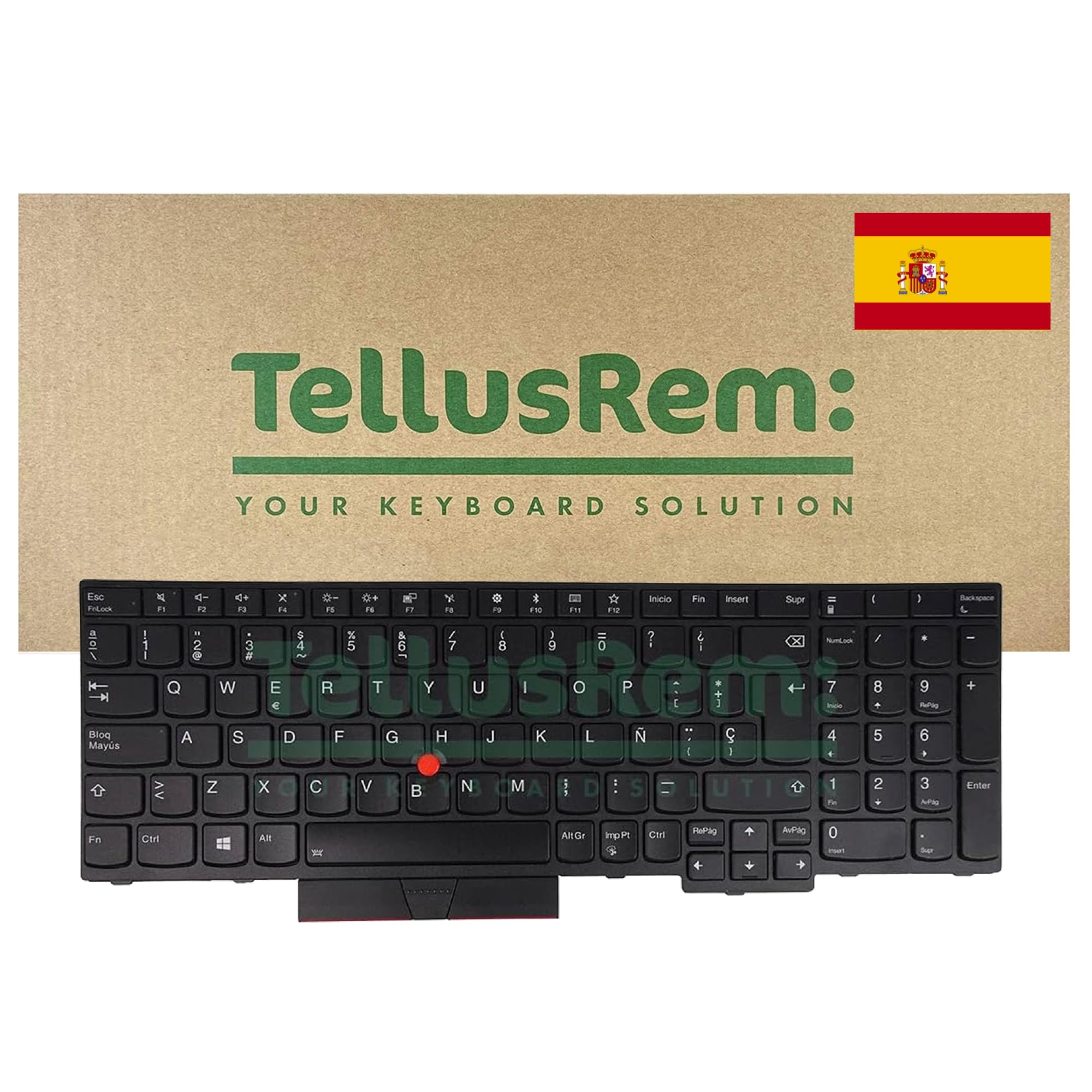 Teclado de respuesto Español retroiluminado para Lenovo Edge L580 E580 P52 P72 T590 T580s