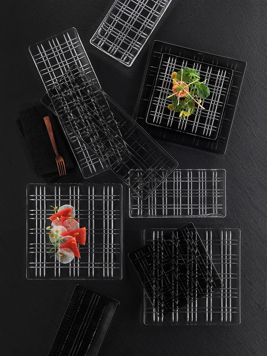 Spiegelau & Nachtmann Placa Rectangular de 42 cm, Cristal, Transparentes, 42 x 15 x 2.4 cm