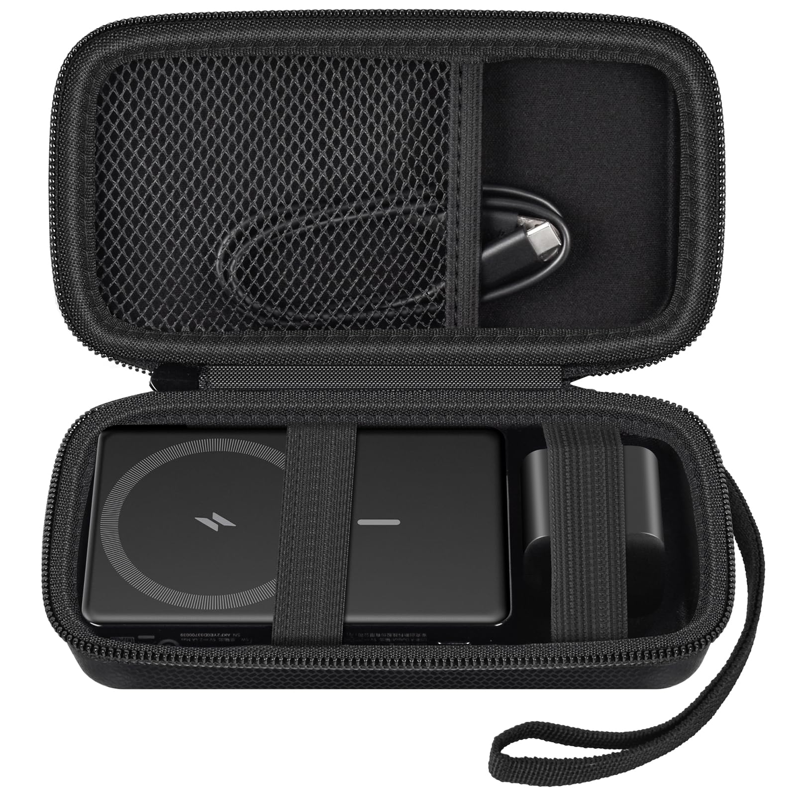 casmilee Funda compatible con batería externa magnética Anker 334 de 10.000 mAh, cargador portátil inalámbrico para carga rápida y cable USB-C, solo funda