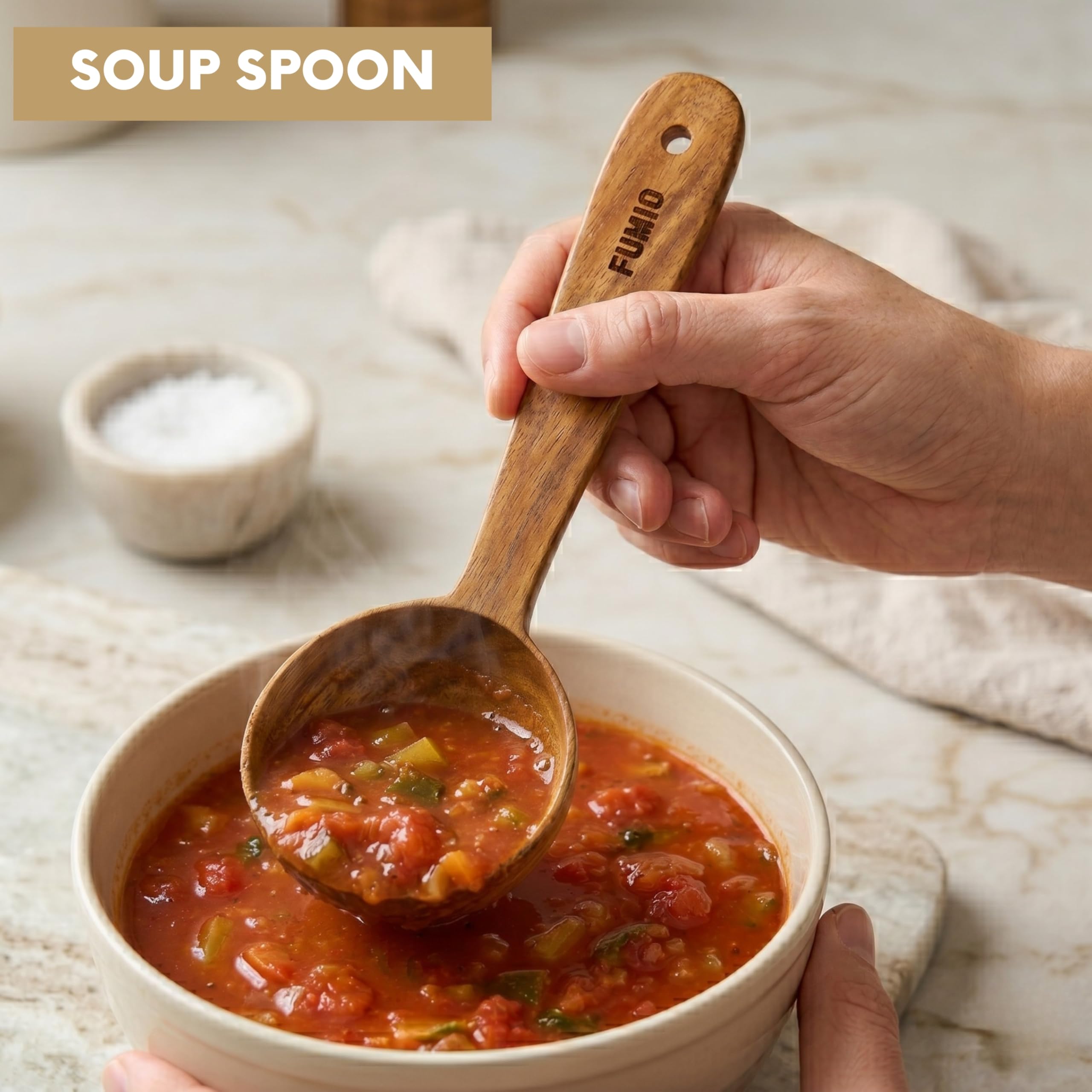 Juego de utensilios de cocina de madera de neem, cuchara ranurada, espátula plana, kit de espátula wok, utensilios de cocina antiadherentes, sartén, sartén, olla, utensilios de cocina de madera, juego