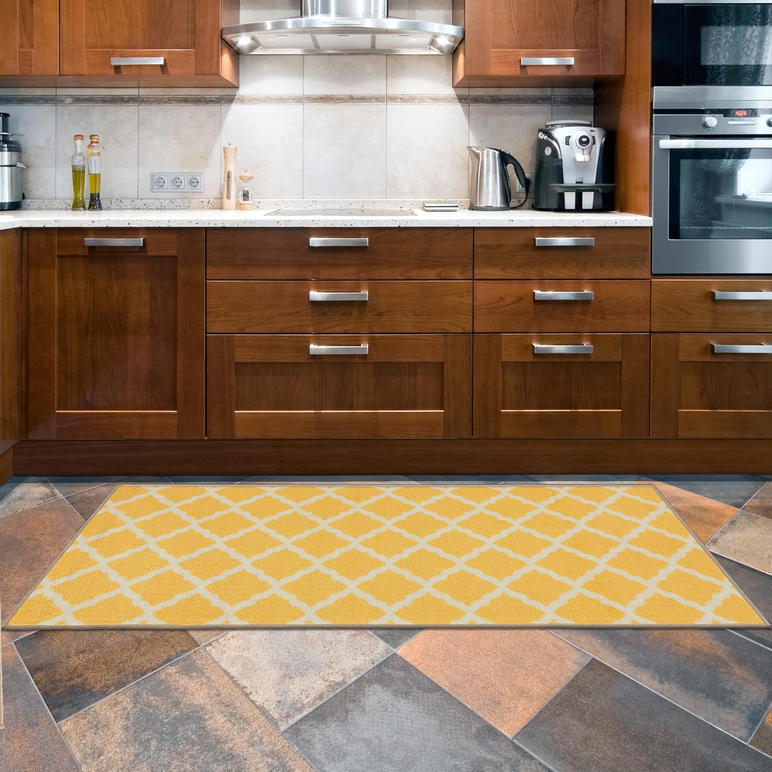 Ottomanson Glamour Collection Elegant Trellis Design