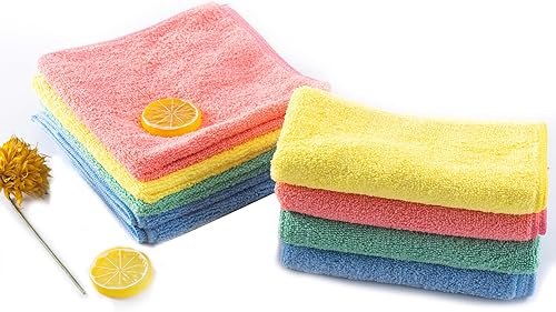 Miniatura 4 de Matthew - Paquete de 12 paños de limpieza de microfibra (12 x 12 pulgadas), trapos de limpieza de absorción de agua, reutilizables y lavables, para