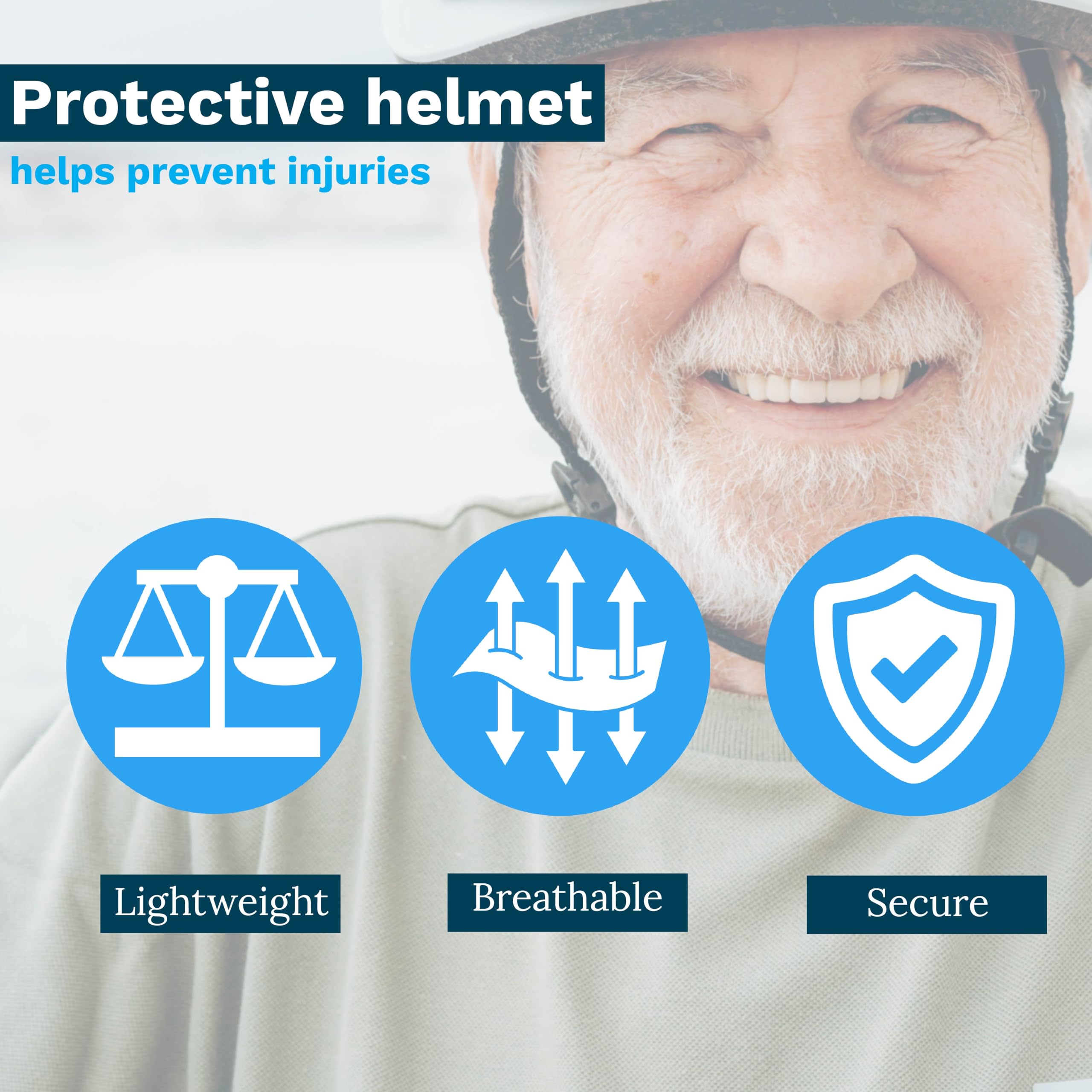 Ubio Casco de Protección Craneal Rojo, Tejido Acolchador Transpirable, Protector de Cabeza Personas Mayores, Epilepsia, Convulsiones, Niños, Adultos, Arnés de Mentón Ajustable 50-54cm Hecho en España
