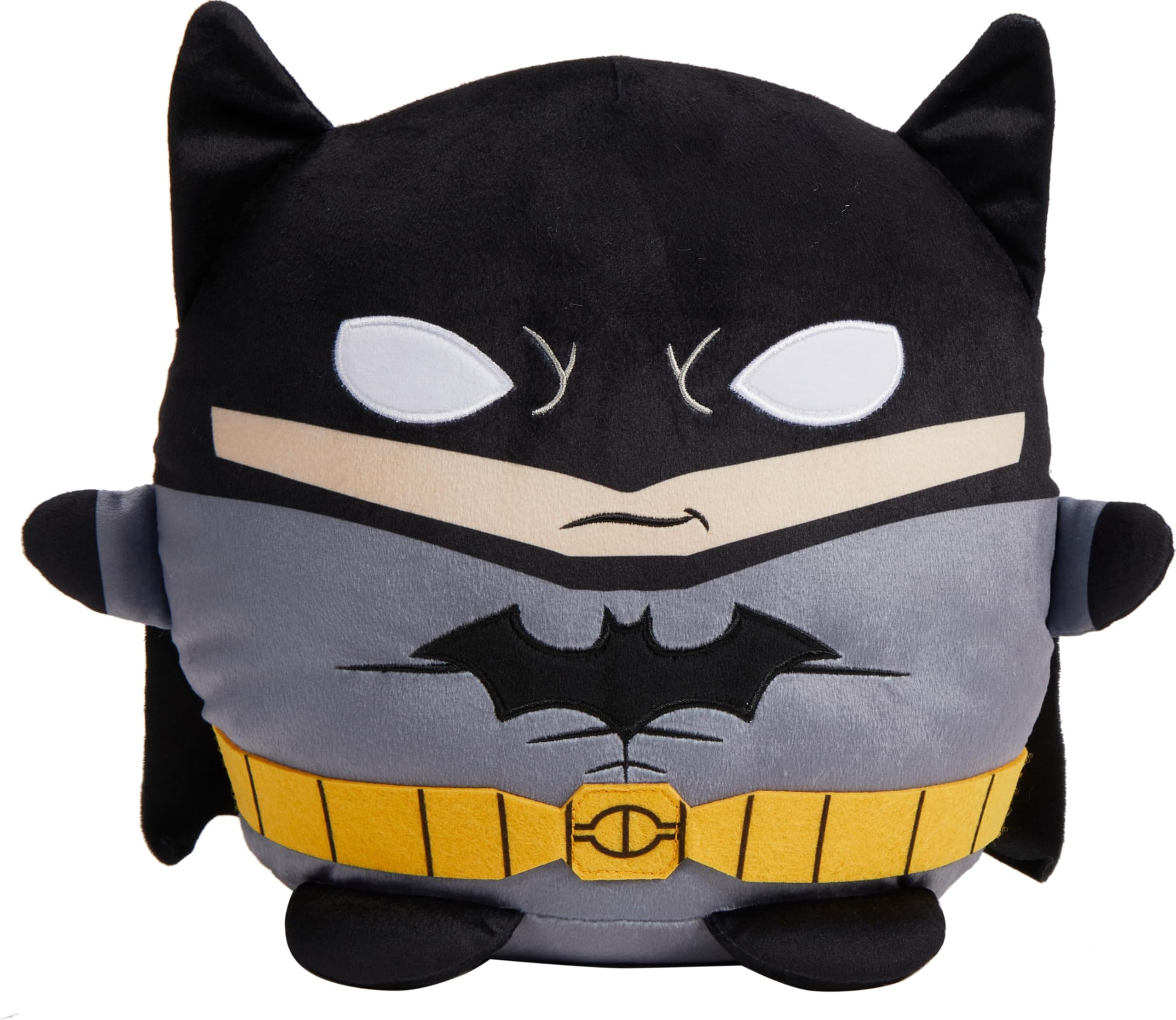 DC Cuutopia Batman Plush Toy, Super Hero Soft Rounded Pillow Doll, 10-inch Character Collectible