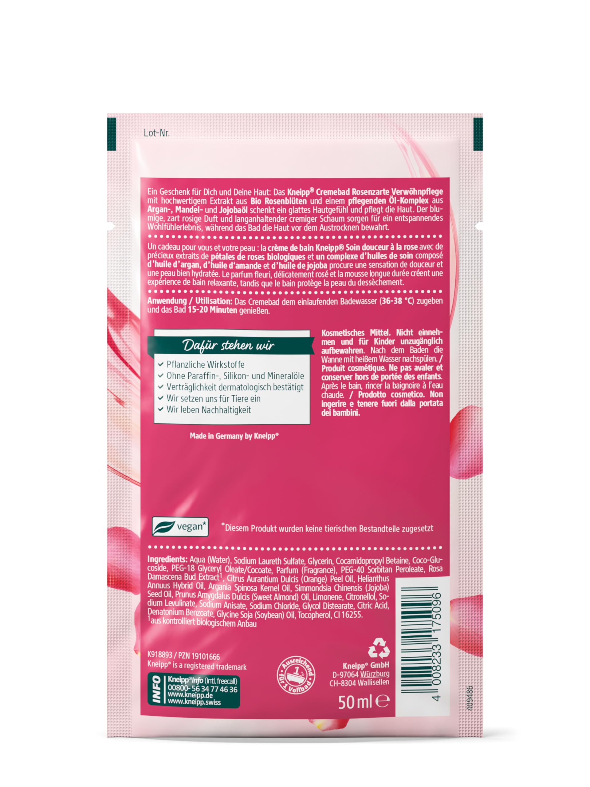 Kneipp Cremebad Płyn do Kąpieli, 50 ml
