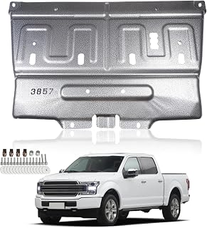 Update 3D Manganese Steel Splash Panel Shield Under Diaper Compatible with 2015-2020 F150 (Not Fit Raptor Model/Not Fit 3.0L Diesel) Replace# JL3Z-7222-C ML3Z-7222-D
