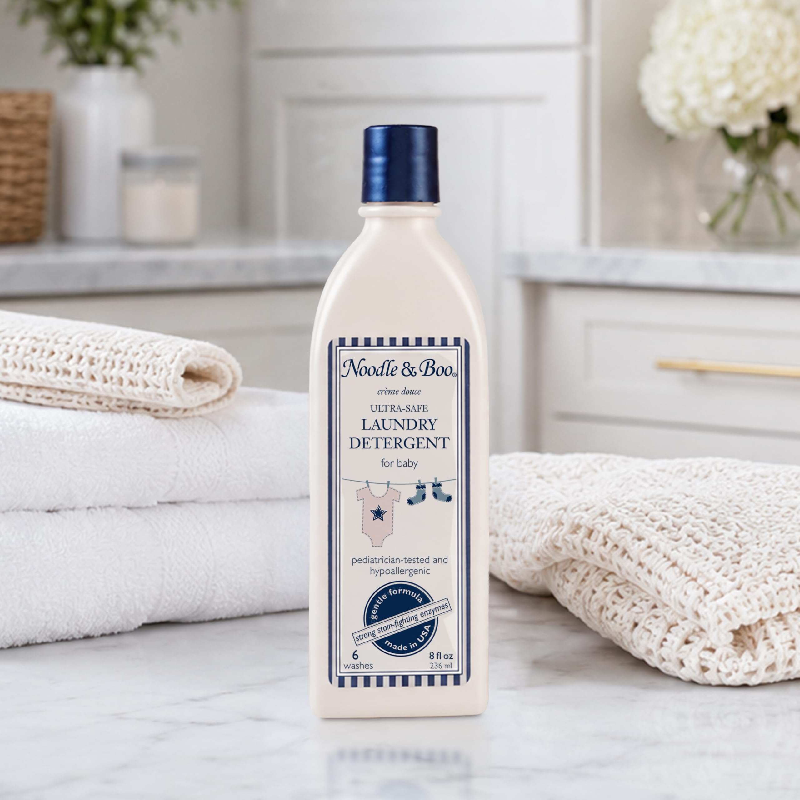 Noodle & Boo Ultra Safe Laundry Essentials - Detergente para lavandería, 8 onzas líquidas
