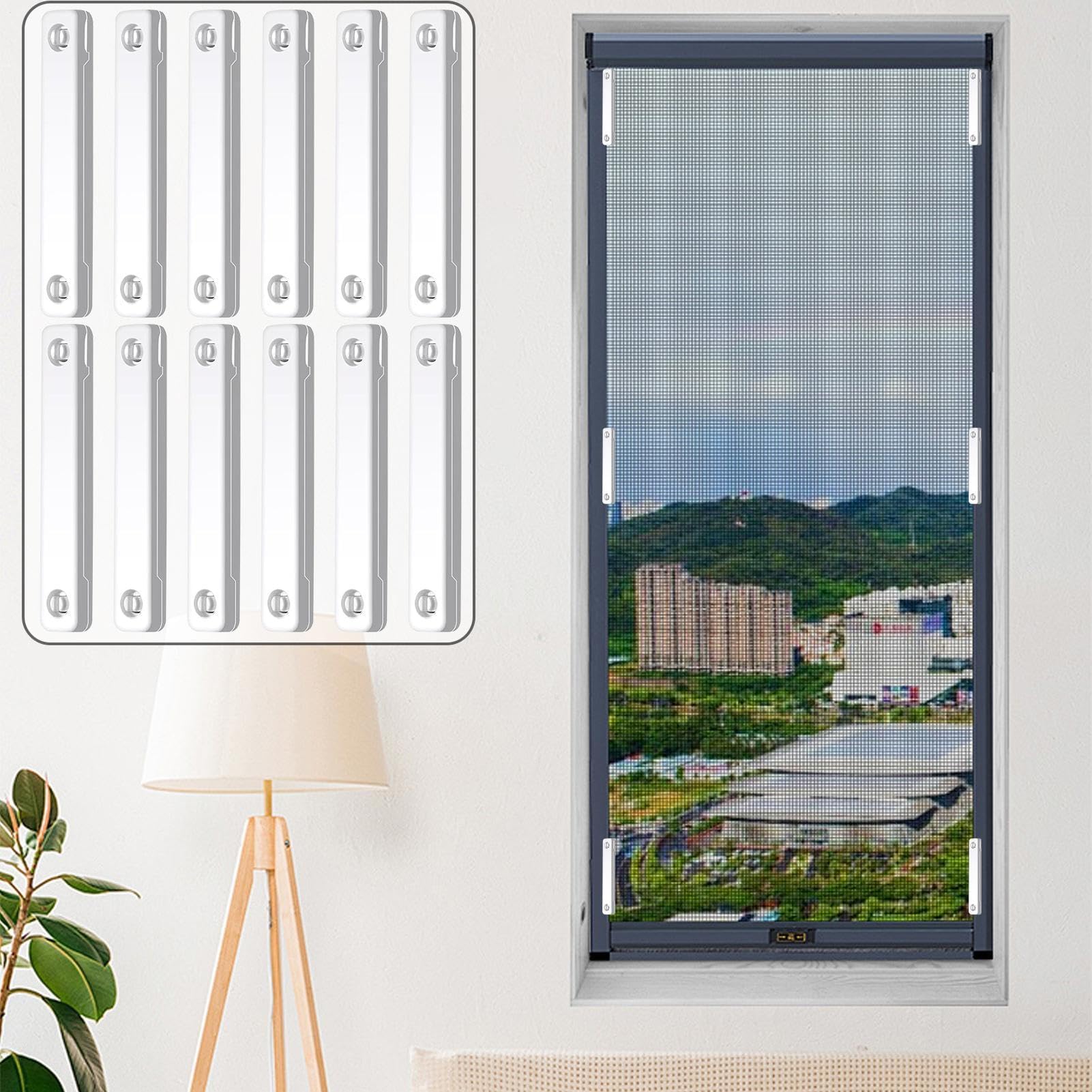 Selbstklebende Magnet-Clips für Bildschirme, vielseitige Fensterbeschläge für Restaurants, Schulen, Wohnmobile, Cafés und Büros, ideal für Eingänge und Treppen