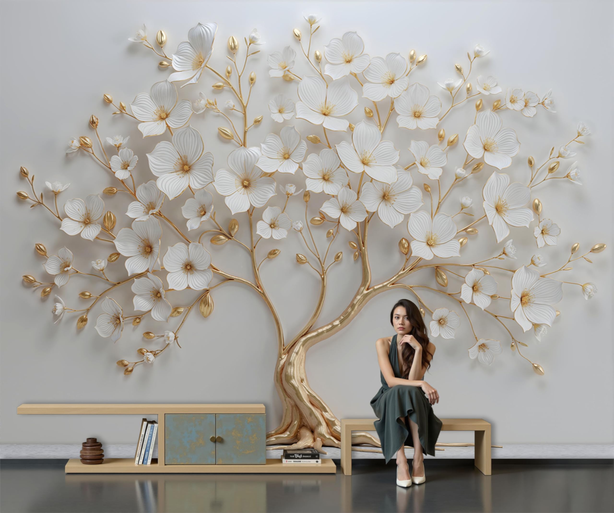 Papier peint plantes élégantes pour sublimer les grands murs de votre chambre