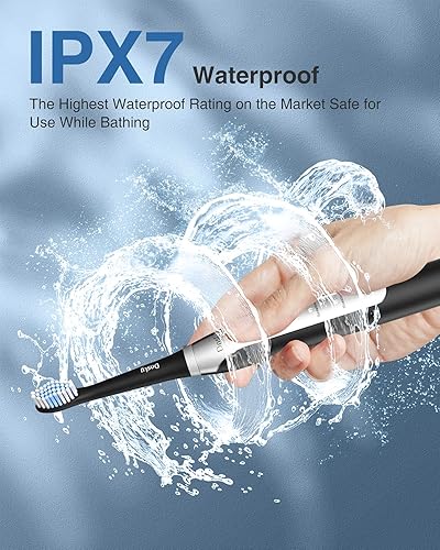 Miniatura 5 de Dnsly Cepillo de dientes ultrasónico eléctrico sónico para adultos y niños, 3 modos recargable de blanqueamiento cepillo de dientes eléctrico,
