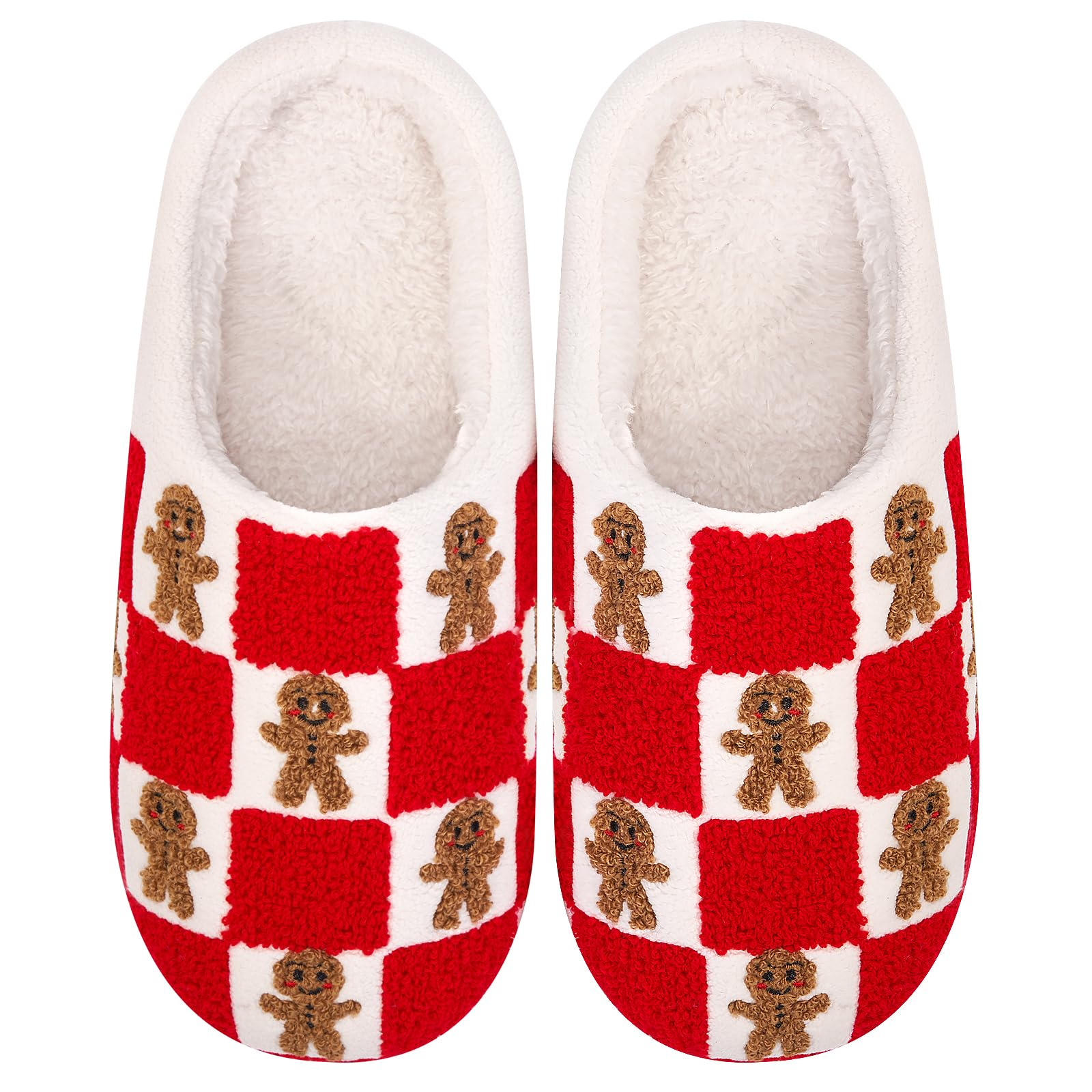 Heart Slippers for Women Valentines Day House Slippers Christmas Slippers for Women Men Cute Soft Plush Fluffy Heart