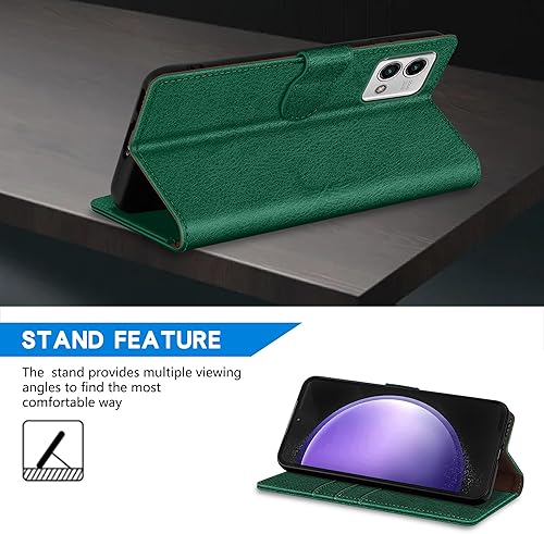 Miniatura 5 de ZZXX Motorola - Funda tipo cartera para Moto G Stylus 5G (2023) con bloqueo RFID, ranura para tarjetas, función atril, magnética, de piel, plegable,