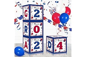 Red and Blue Graduation Decorations 2023