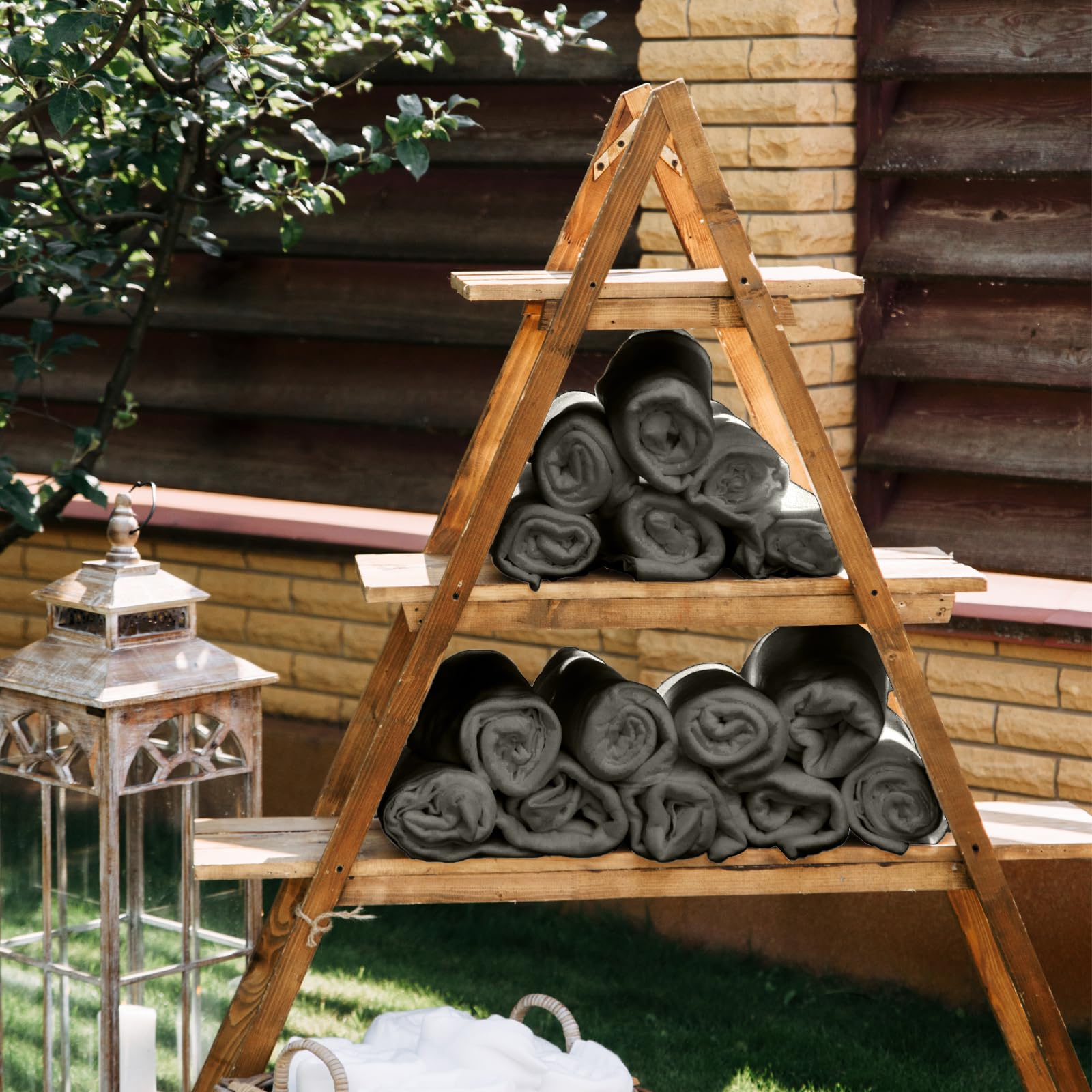 Buryeah 10 coperte in pile, morbide e calde, comode e leggere, in pile felpato, per casa, letto, divano, ufficio, matrimoni, viaggi, campeggio (grigio scuro, 127 x 180 cm)