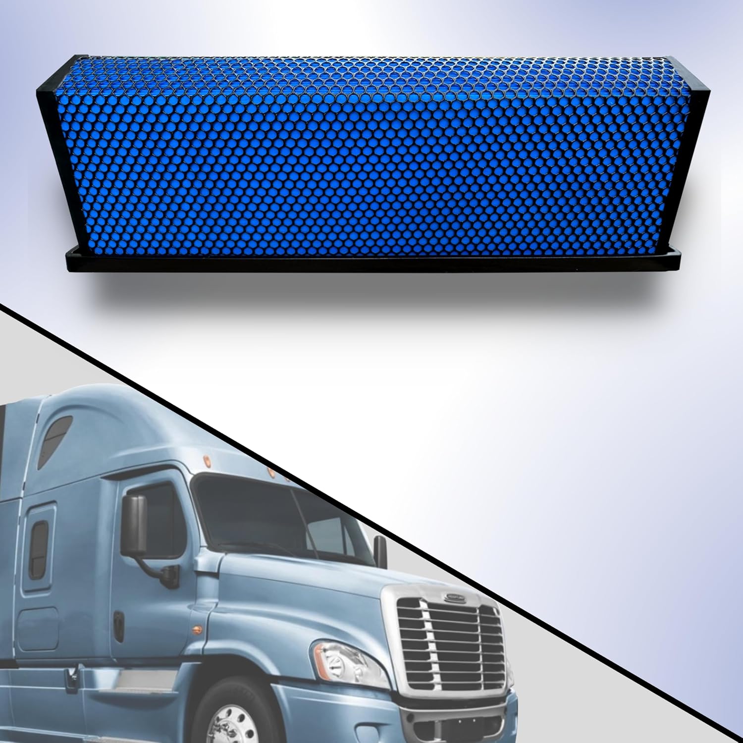 AMPLER's Engine Air Filter compatible replacement for Freightliner Cascadia Air Filter (Coronado & Western Star)