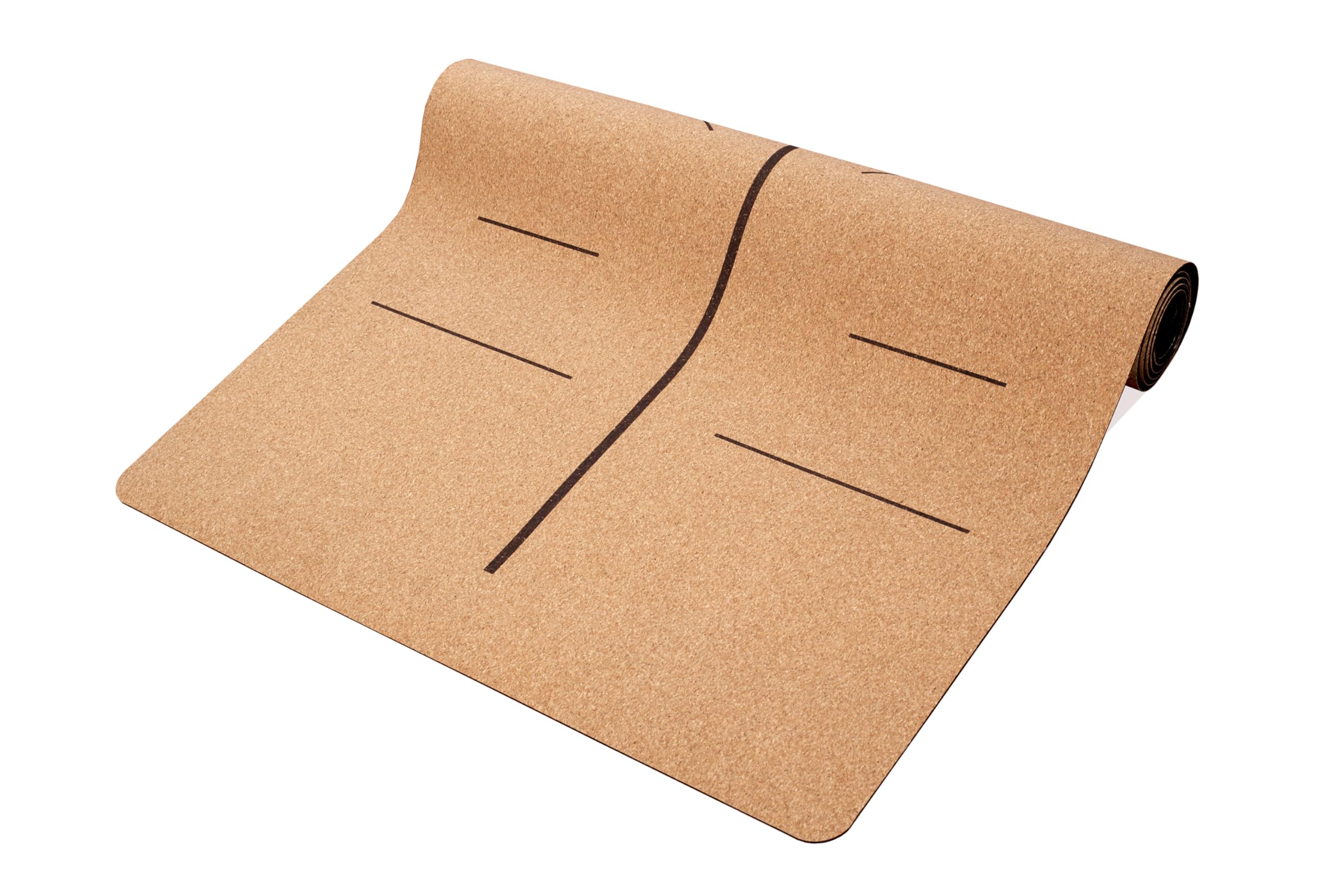 Esterilla de Yoga atha® CORK | Adherencia Natural que Mejora con el Sudor (4mm) | Higiénica y Antimicrobiana | Materiales Sostenibles y Duraderos | Correa Incluida