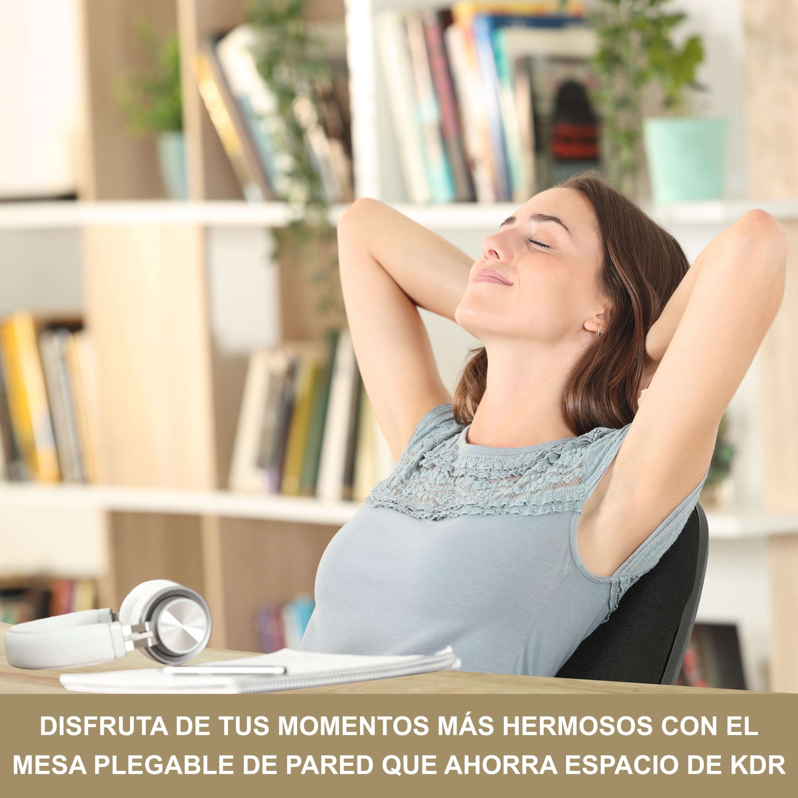 KDR Mesa plegable de pared de 60 x 40 cm, mesa plegable para montaje en pared, mesa de pared que ahorra espacio, mesa de comedor, escritorio y mesa de cocina, ideal para espacios pequeños y oficina en