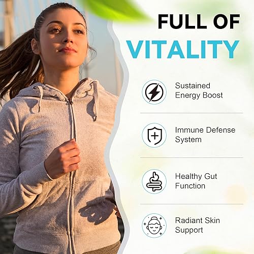 Miniatura 4 de Suplemento de salud intestinal 4 en 1 con probióticos, prebióticos, postbióticos y enzimas digestivas para mujeres y hombres, 60 mil millones de