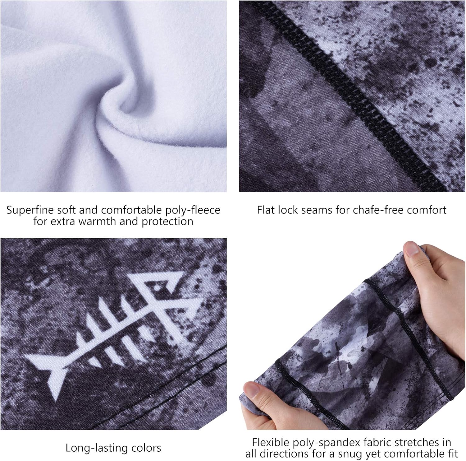 BASSDASH Winter Balaclava Fleece Ski Mask Ninja Hood Neck Warmer Fishing Hunting - Image 3