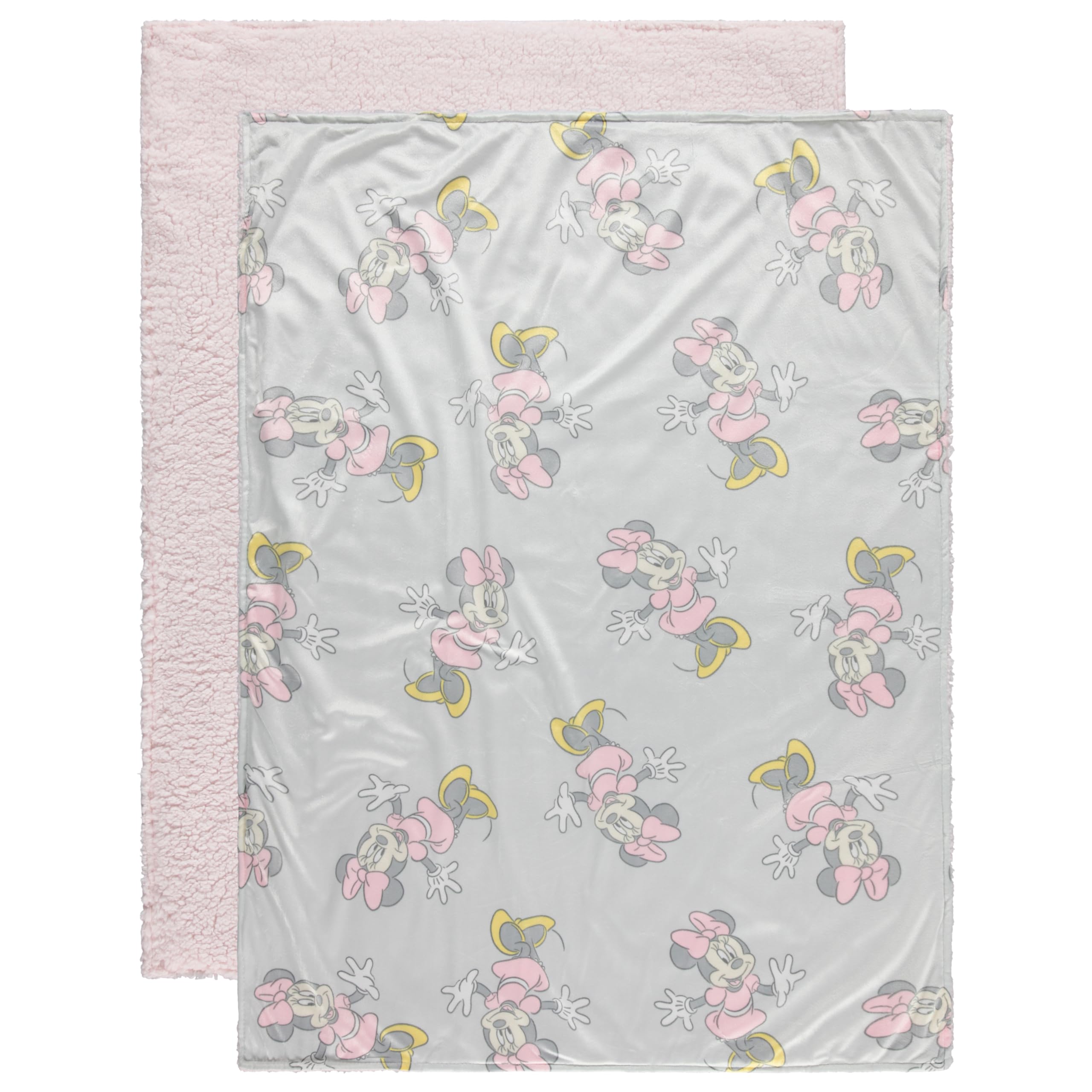 Couverture pelucheuse Disney de qualité supérieure en vison et sherpa
